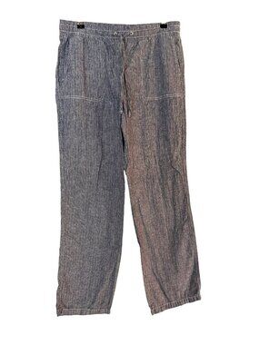 Amazon Essentials Striped Linen Blend Drawstring Pants Size Medium